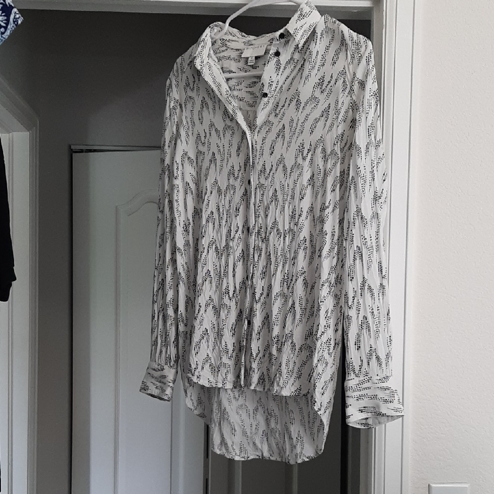 Witchery Monochrome Patterned Blouse